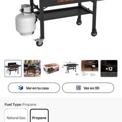 Blackstone Original Plancha Exterior Parrilla Superior Plana de 4 Quemadores de 36" con Tapa Dura, Negra