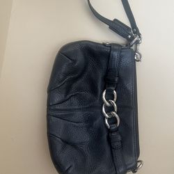 Black Coach Leather Small Purse With Wristlet 