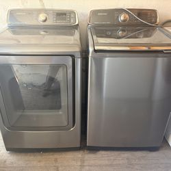 SAMSUNG. WASHER AND GAS DRYER 