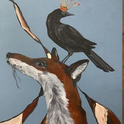 SALE, Original Paintings, Rabbits And Duck And Crows Oh My..