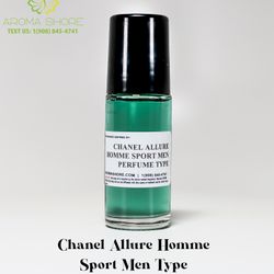 Chanel Allure Homme Sport’s Men Type, 1 Ounce 100% Pure Perfume oil | body oil