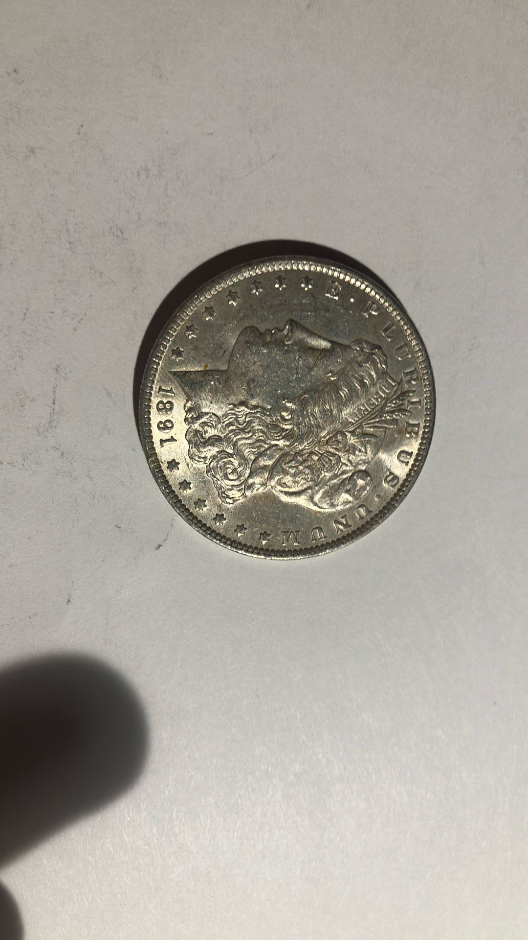 1891 Morgan Silver Coin Dollar