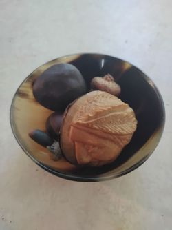 Water buffalo horn bowl