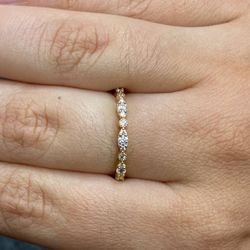 14K Cubic Zirconia Gold Ring