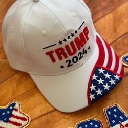 Trump 2024 White Cap Hat NEW