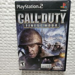 PS2 Call of Duty Finest Hour Rated Teen . Good condition and smoke free home. 