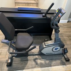 Marcy Magnetic Recumbent Exercise Bike with 8 Resistance Levels