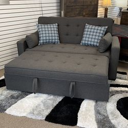 SOFA BED ON SALE  GREY MICROFIBER 🔥‼️