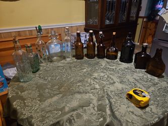 Mixed Glass Bottle Collection – 12 Pieces