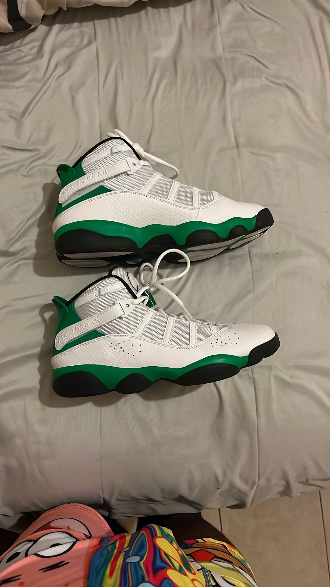 Jordan 6 Rings White/lucky Green-black