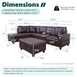 Sectional sofa with ottoman