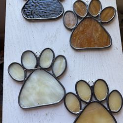 Stained Glass Dog Paw - $20 Each