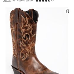 Laredo Men's Breakout Square Toe Western Boots, Color: Rust. Size: 8.5