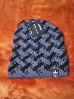 Gray  & black  beanie