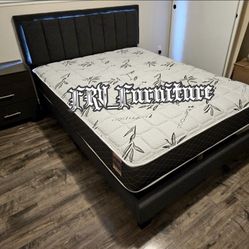 New Queen Bed Frame With Mattress 