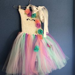 Girls Unicorn Ballerina Costume 