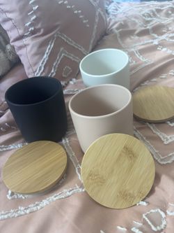 Ceramic Holders Pink, White, Black 