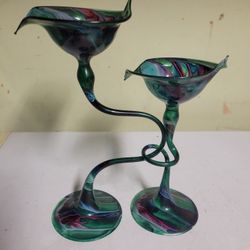 Glass Intertwined Tea Light Holders