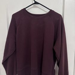 burgundy crew neck, forever 21, size s
