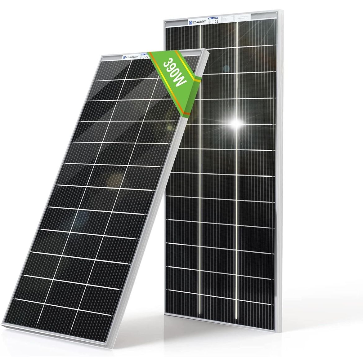 ECO-WORTHY 400W Bifacial Solar Panel 2pcs 195 Watt 12 Volt with Dabbsson Portable Power Station,1330 package . ECO-WORTHY Bifacial 195 Watt 12 Volt 1