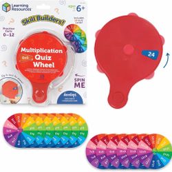 Learning Resources Skill Builders! Multiplication Quiz Wheel Math Fidget Toy 6+