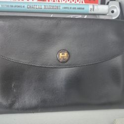 Hermes Black Vintage Classic Envelope Pouch
