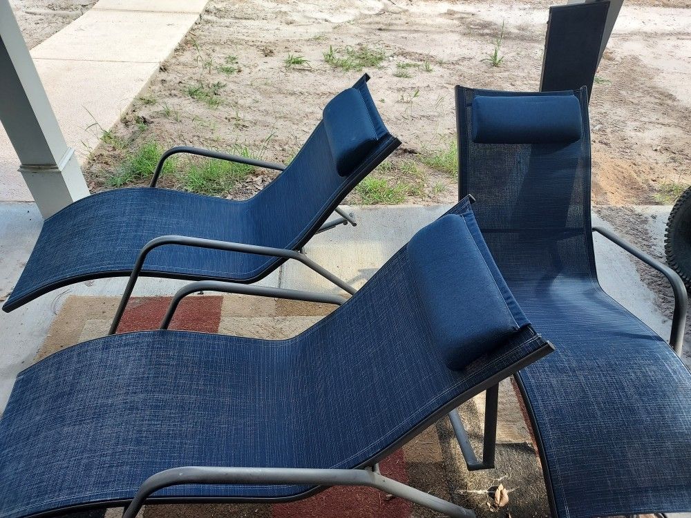 3 Pool Side Chairs 