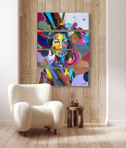 Colorful Abstract Painting Acrylic 