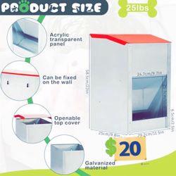 🐾 25lb Galvanized Automatic Dog Feeder (BRAND NEW)