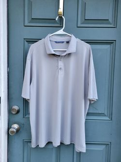 Cutter & Buck Men's XXL Gray Stretch Golf Polo Short Sleeve Performance Shirt