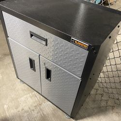Gladiator Garage Cabinet Gray Diamond Plate Tool Metal Storage