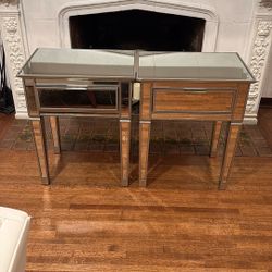 Pottery Barn Mirrored Nightstands