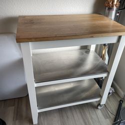 Wooden Top Bar or Kitchen Cart IKEA Stenstorp