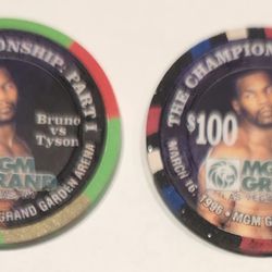 Tyson/Bruno Fight Casino Chip (Set Of 2)