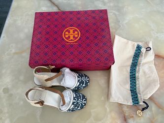 Lucia Lace Wedge Espadrille Tory Burch