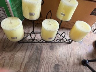 Candles and Holder