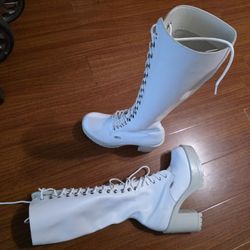 roc australia women's white leather boots