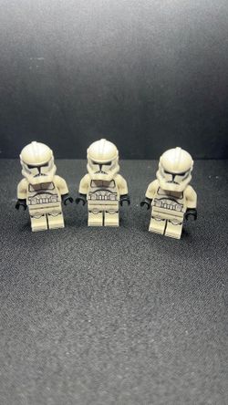 Lego Star Wars Minifig Lot - 3x Phase 1 Plain Clone Troopers