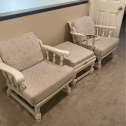 Antique Chairs With Ottoman 