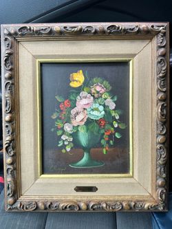 oil on canvas painting signed by artist Vito L. Ruggeri