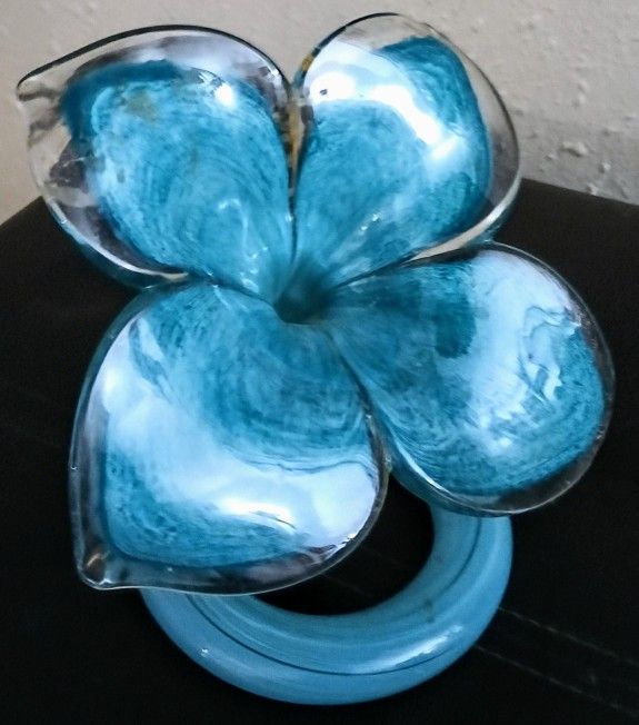 handblown glass flower