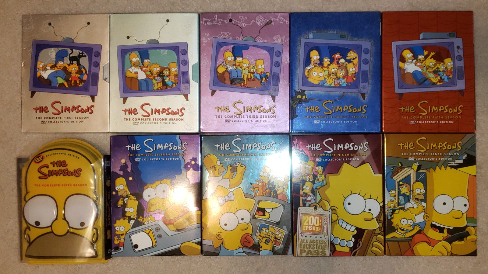 DVD - Simpsons season 1 to season 10