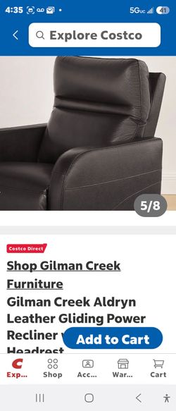 Almost new leather power recliner