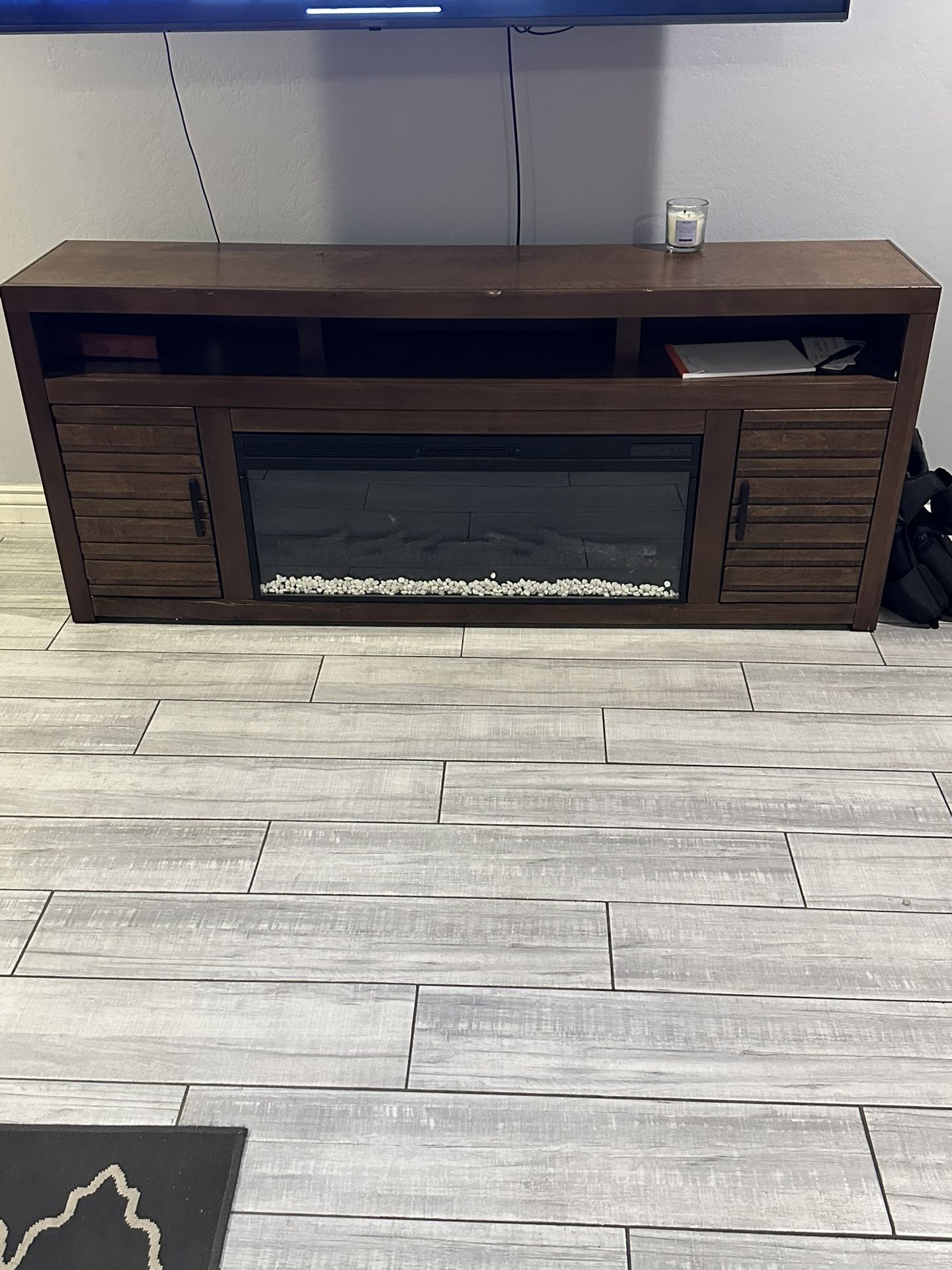 Tv Stand With Fire Place 