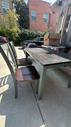 Dining Table with 2 Chairs and a Bench