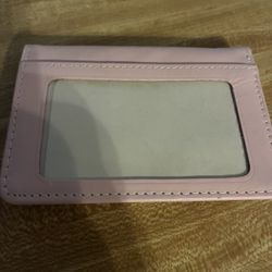 Pink Leather ID Holder