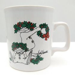 Vintage 1979 Fedora & Friends Happy Holly Days Mug, 10 oz  Kiln Craft England  *EUC*