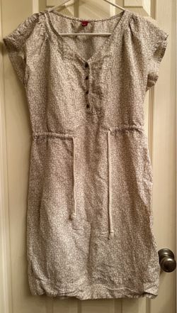 Women's Casual Floral Print Drawstring Dress