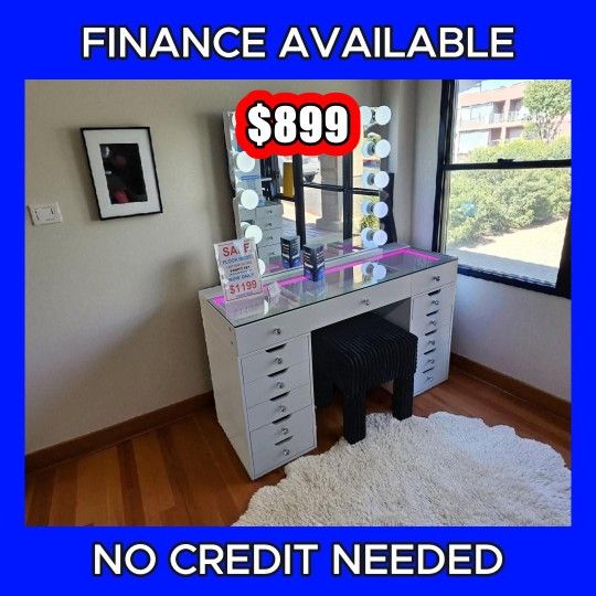 🔥 VANITY + MIRROR DEAL! 💄 ✨ ¡OFERTA DE VANITY CON ESPEJO! 💲Only $899 🚚 Delivery Available / FINANCE AVAILABLE 📦 #ITEM VANITY