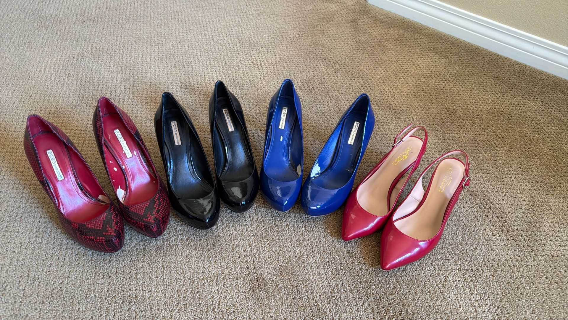 4 Pairs Of BCBG Pumps